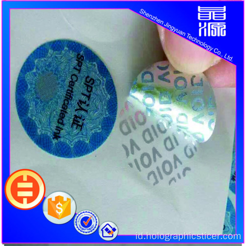 Stiker Hologram Satu Waktu Bahan